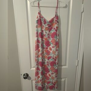 WAYF midi floral spaghetti strap dress size S